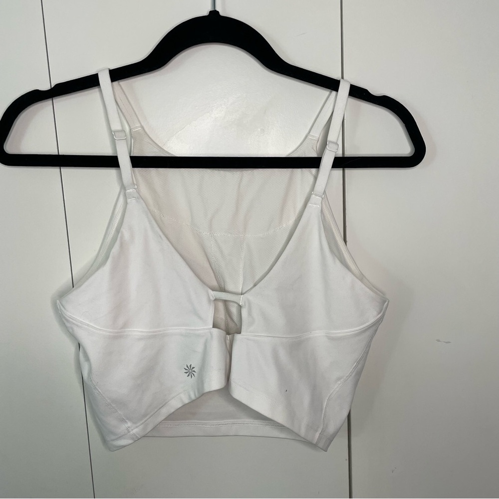Athleta intention crop top sports bra M white like new - Picture 7 of 8